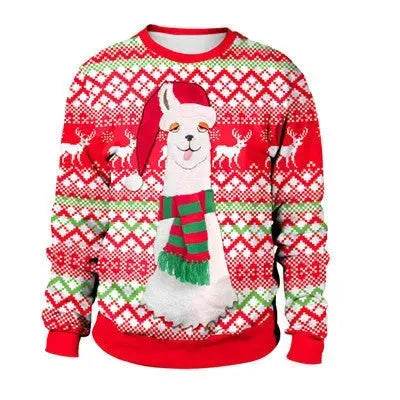 Autumn Winter Fashion Ugly Christmas Sweater Santa Elf Funny Pullover Womens Mens Print Sweaters Tops Clothing - EX-STOCK Canada
