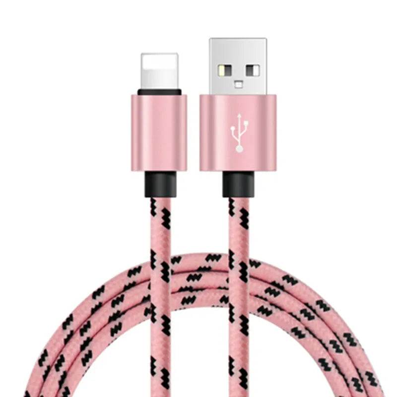 Nylon Braided Lattice Resistant Mobile Phone Data Cable Charging Cable - EX-STOCK Canada