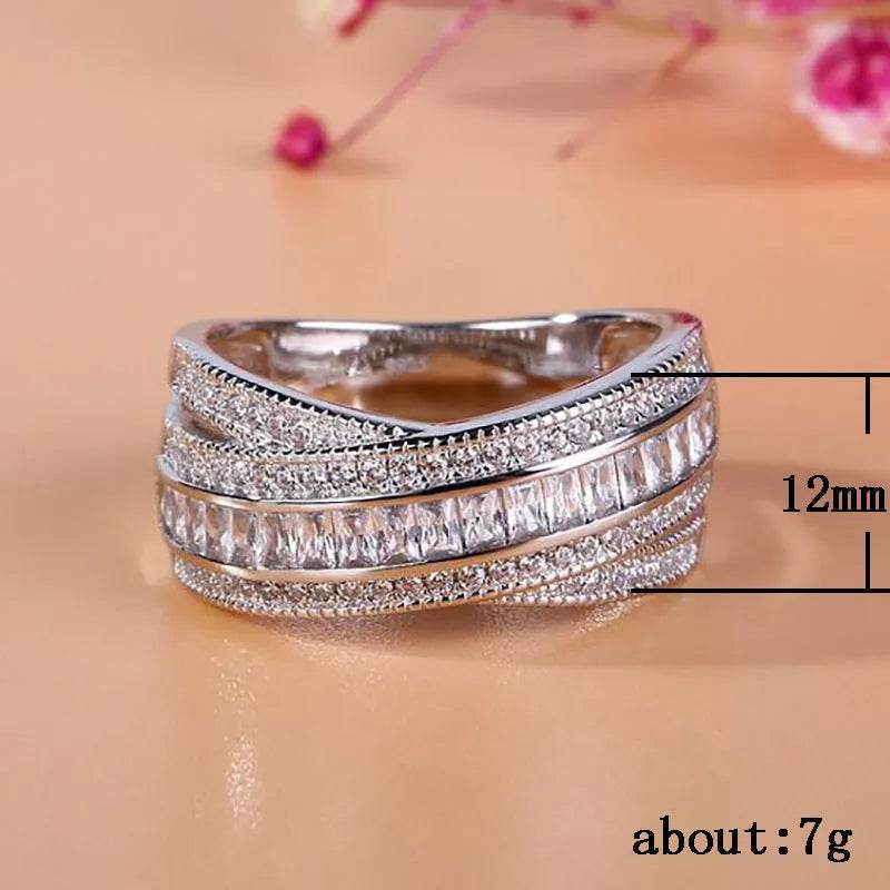 Fashion Temperament copper micro-set ladies ring - EX-STOCK Canada