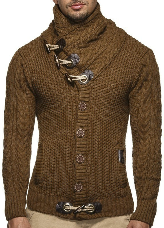 Knitted Jacket With High Collar Buttons EX-STOCK Canada