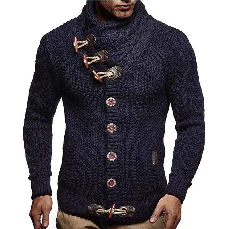 Knitted Jacket With High Collar Buttons EX-STOCK Canada