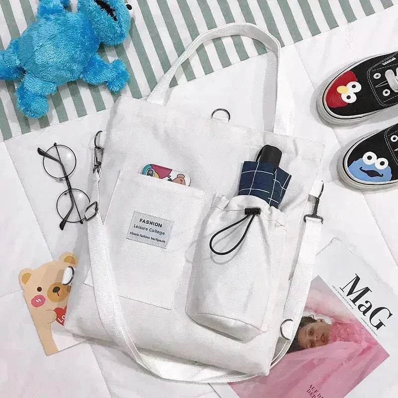 Square Canvas Totes Bag Lady With One Shoulder Slung Bag Canvas Bag for Women - EX-STOCK Canada