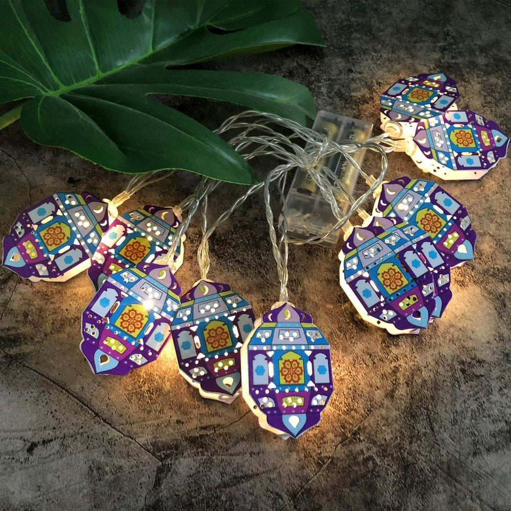 LED Lantern Palace Lantern Eid Mubarak String Lights Ramadan Festival Decoration - EX-STOCK Canada