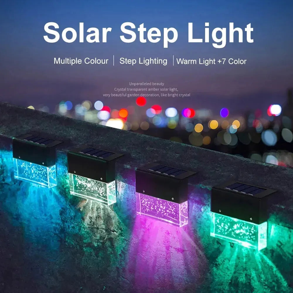 Waterproof New RGB LED Solar Light Step Fence Light - EX-STOCK CANADA