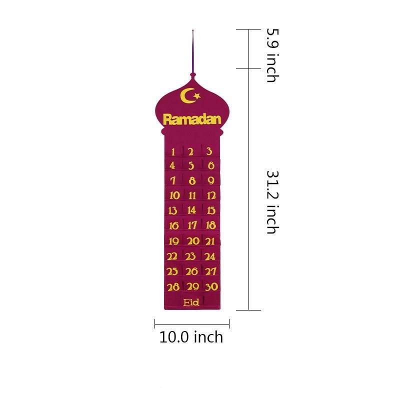 For Eid Al-Fitr And Ramadan, The Cloth Wall Calendar Carries The Bag - EX-STOCK Canada