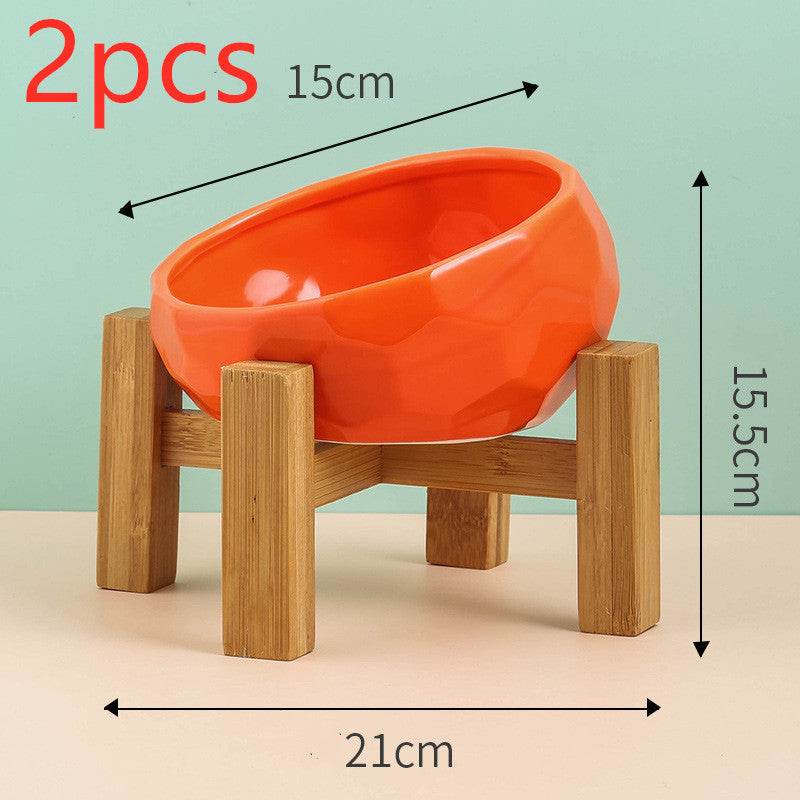 Pet Supplies Bowl Ceramic Cat Bowl Dog Bowl Oblique Mouth - EX-STOCK Canada