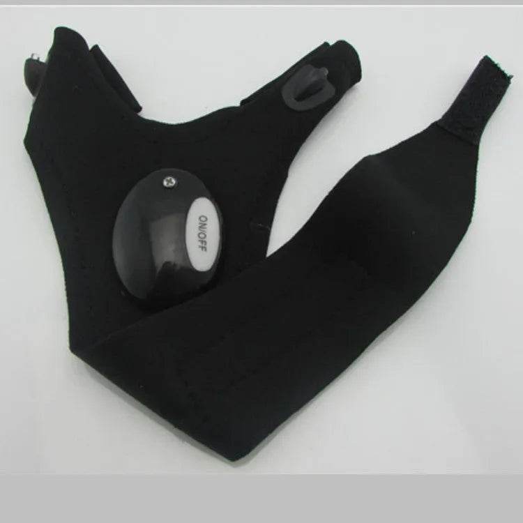 LED Outdoor Flashlight Fishing Half Finger Sports Lighted Gloves - EX-STOCK Canada