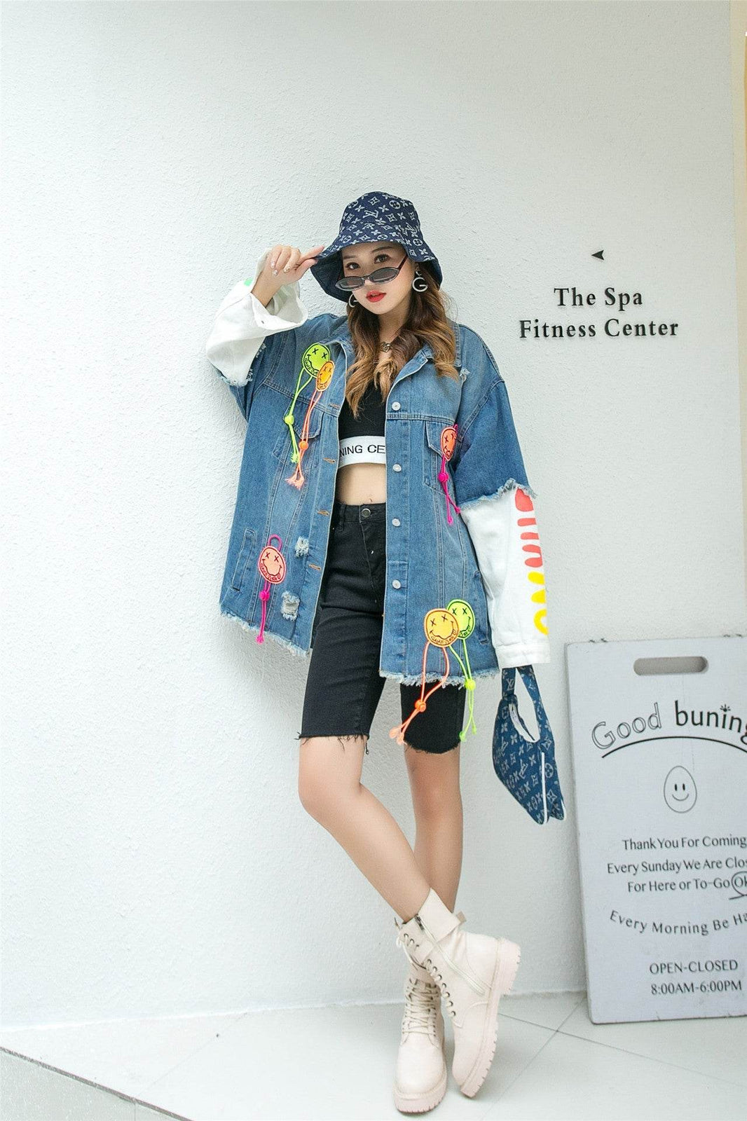 New Korean Style Heavy Industry Denim Jacket Women EX-STOCK Canada