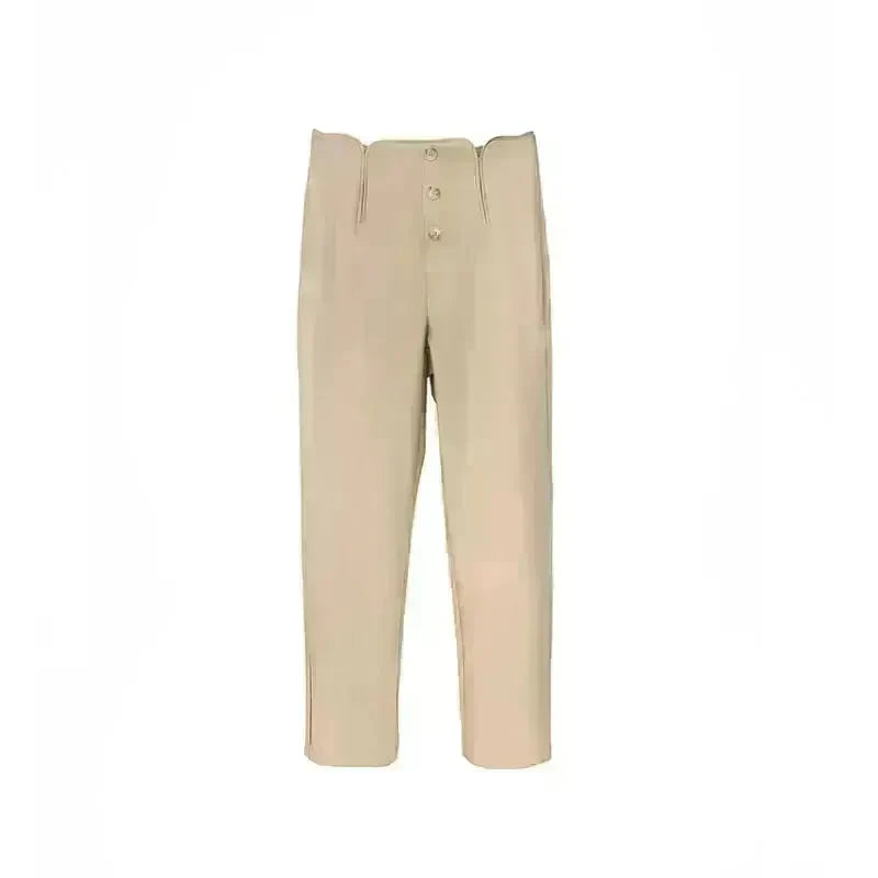 Petal Type Temperament High Waist Business Office Workwear Formal Trouser Pant Women - EX-STOCK CANADA