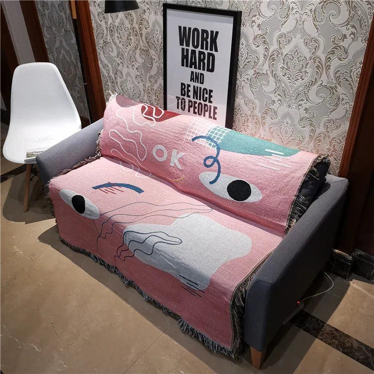 Leisure Blanket Line Blanket Creative Personality Art Blanket Cover Blanket Sofa Blanket EX-STOCK Canada