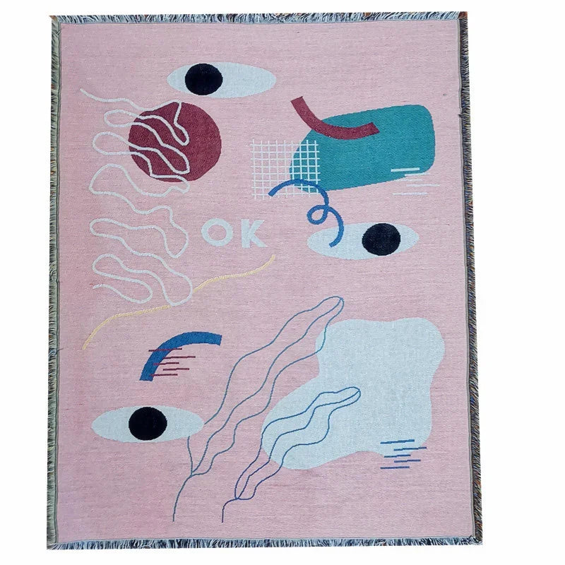 Coperta per il tempo libero Linea di coperte Coperta creativa Personalità Coperta artistica Coperta copripoltrona Coperta per divanoEX-STOCK Canada