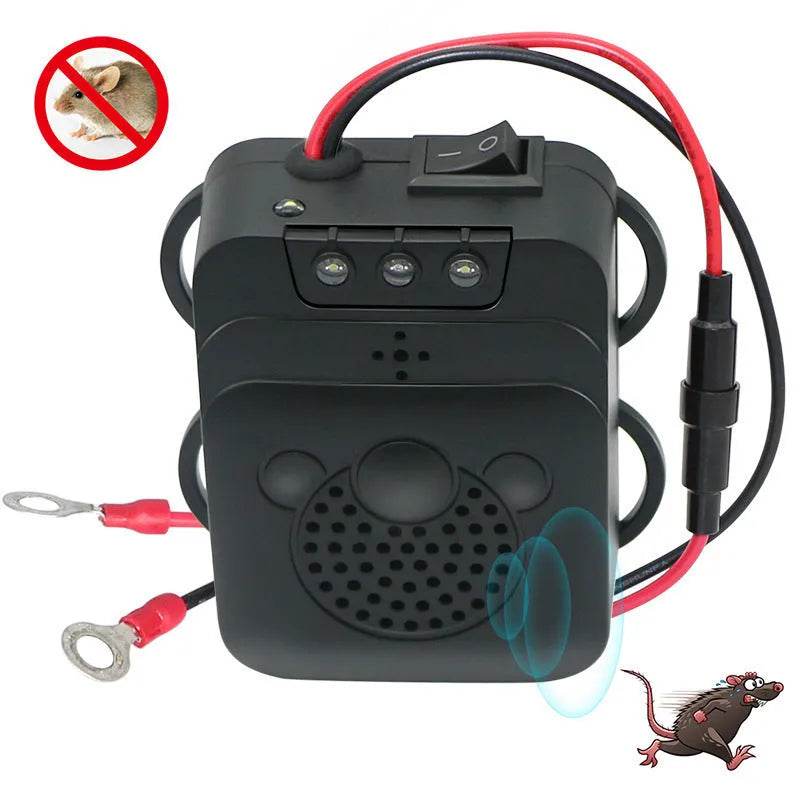 Car Rodent Repellent Animal Ultrasonic Rat Flashlight Deterrent-Trap 12V with LED Vehicle - EX-STOCK Canada