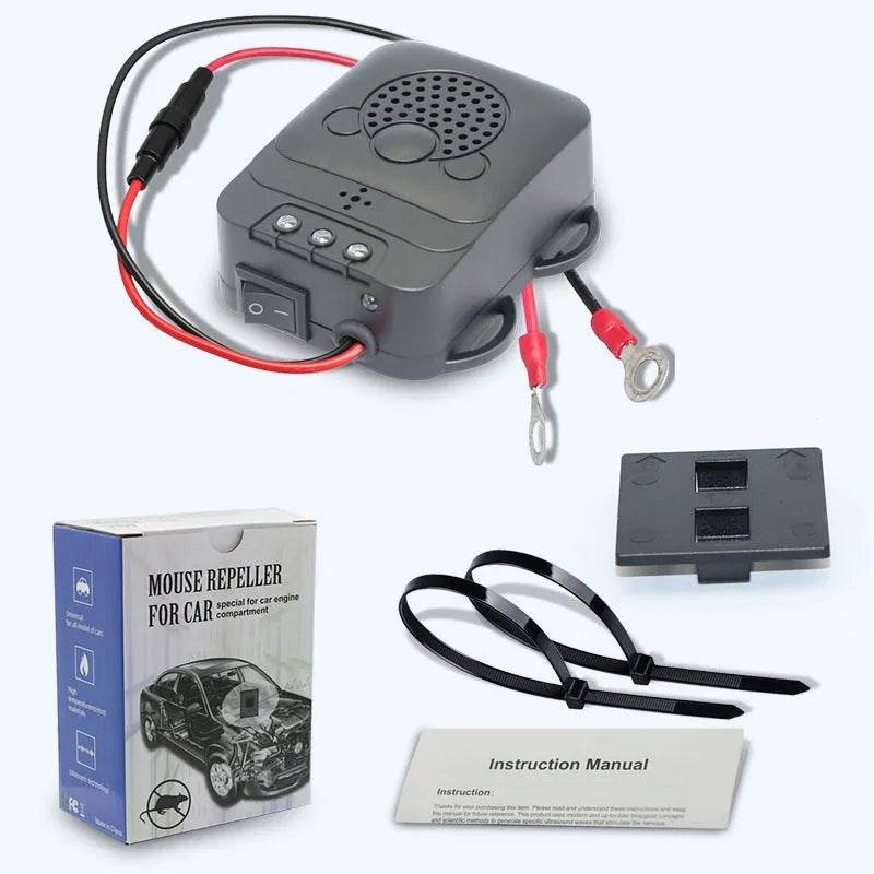 Lampe de poche répulsive pour rongeurs, ultrasonique pour animaux, piège-dissuasion pour rats 12V avec LED pour véhicule EX-STOCK