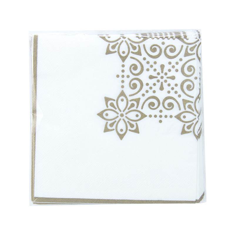 Eid Mubarak White Paper Plate Paper Cup Paper Towel Ramadan Disposable Tableware Party Supplies - EX-STOCK Canada
