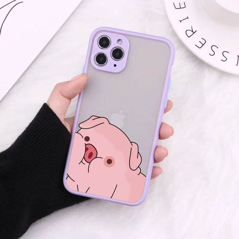 Compatible with Apple , Cartoon Transparent Phone Case Matte Shockproof Back Cover - EX-STOCK Canada