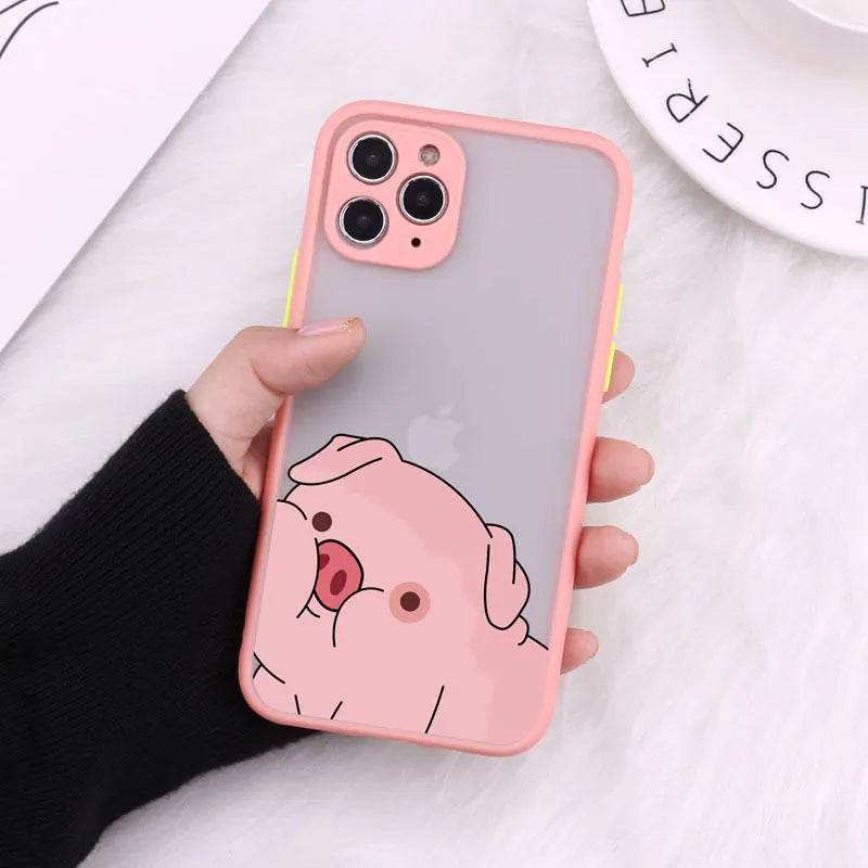 Compatible with Apple , Cartoon Transparent Phone Case Matte Shockproof Back Cover - EX-STOCK Canada