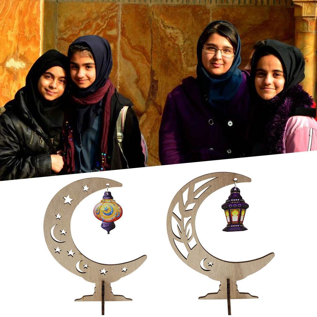 Ramadan Festival Kulbang Moon Painted Lantern Table Decoration Crafts Ornaments - EX-STOCK Canada