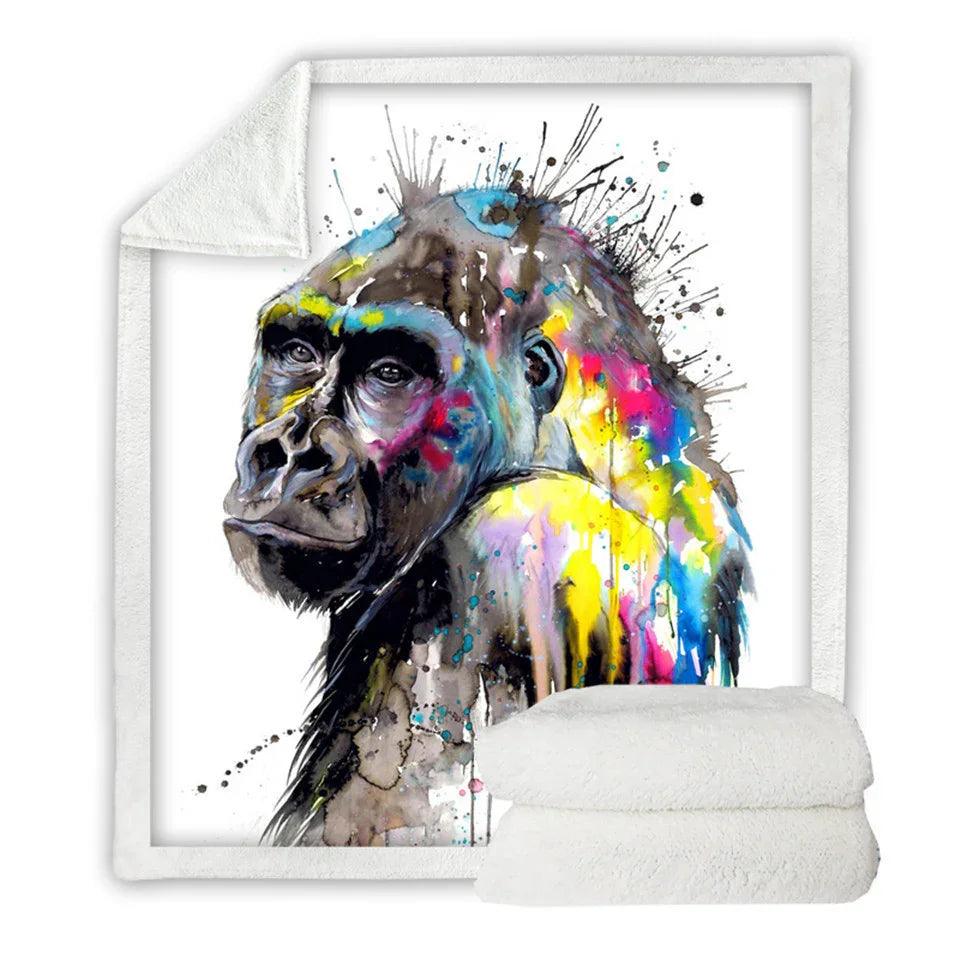 Printed Cotton Fleece Blanket, Sofa Cover Blanket, Lazy Blanket EX-STOCK Canada