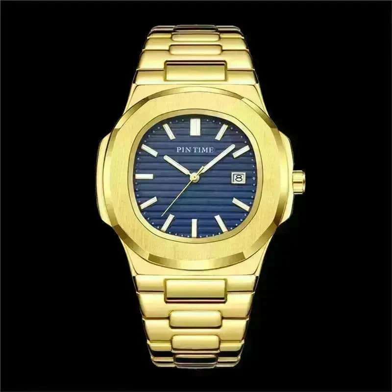 Quartz Watch Calendar Waterproof Luminous Steel Band Watch - EX-STOCK CANADA