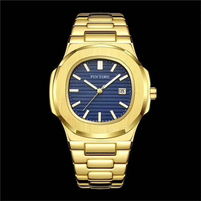 Quartz Watch Calendar Waterproof Luminous Steel Band Watch - EX-STOCK Canada