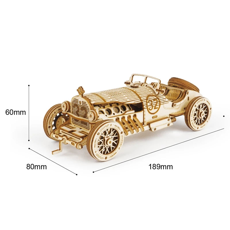 Car 3D Wooden Puzzle Game Assembly Racing Children's Toys - EX-STOCK Canada