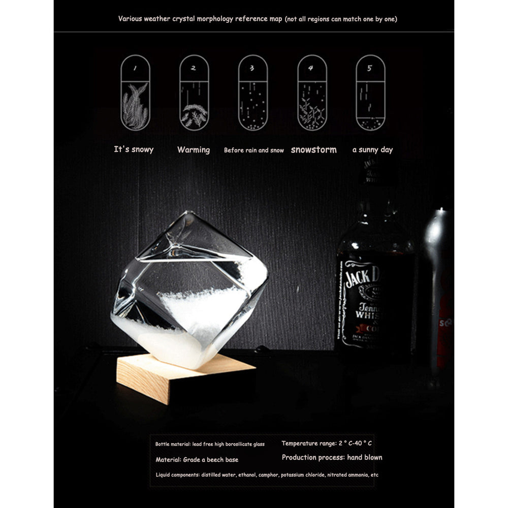 Desktop Droplet Storm Glass Bottle Weather Forecast Predictor Monitor Barometer For Home Decor Water Cubes EX-STOCK Canada