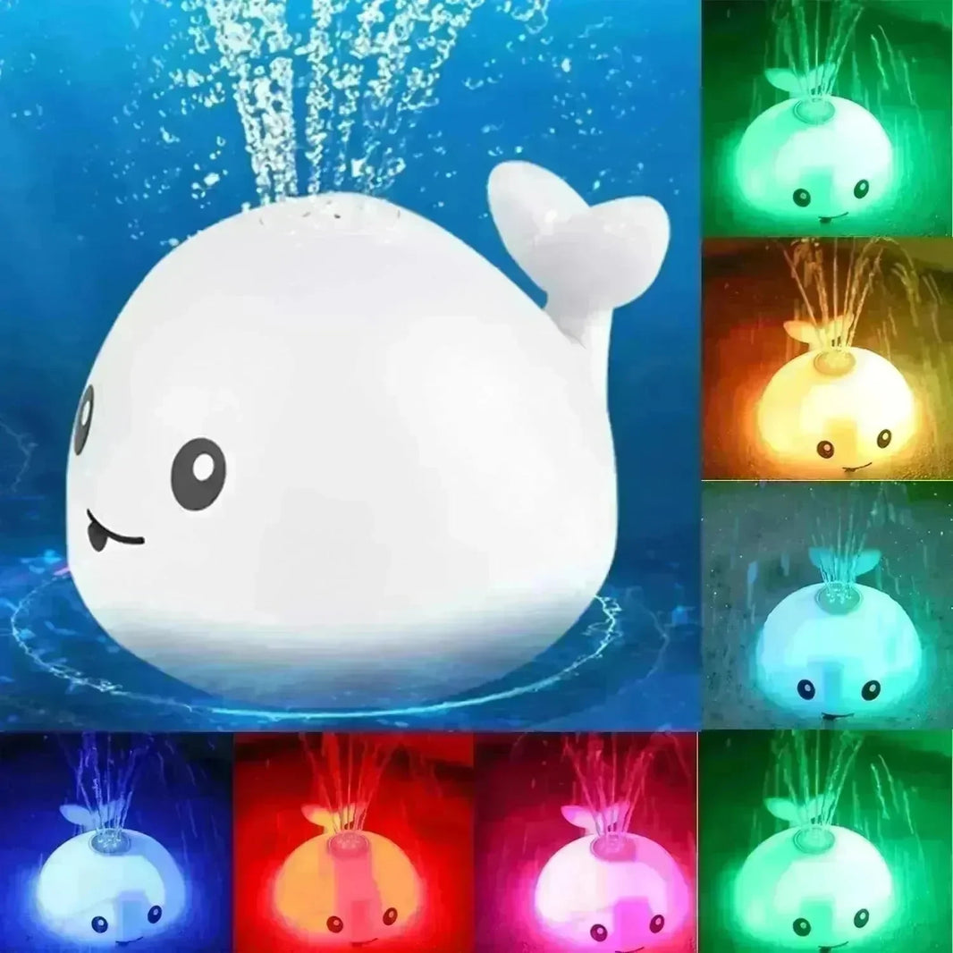 Baby Cute LED Light spray water whale bath toy - EX-STOCK CANADA