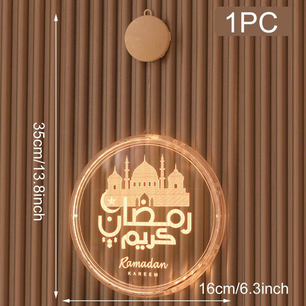 EID Mubarak Moon Star Eid Mubarak Garland LED Curtain String - EX-STOCK Canada