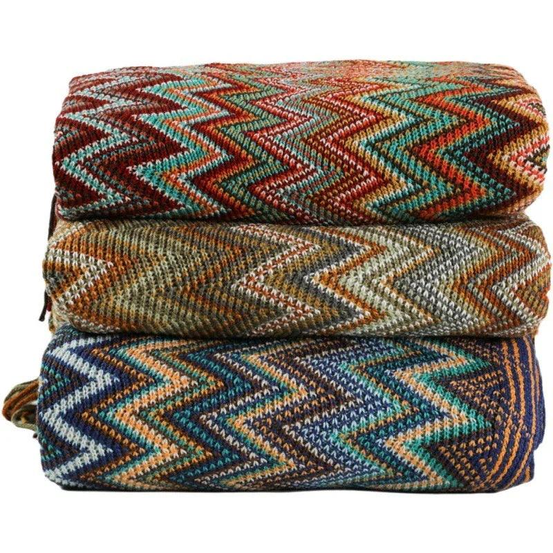 Couverture de canapé bohème Couverture tricotée transfrontalière Couverture de bureau pour sieste Couverture de climatisationEX-STOCK Canada