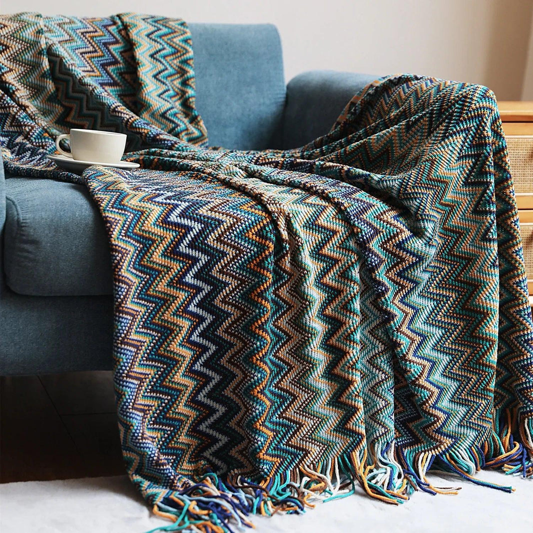 Bohemian Sofa Blanket Cross Border Knitting Blanket Office Nap Blanket Air Conditioning Blanket EX-STOCK Canada
