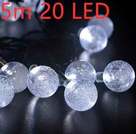 Crystal solar power of the led lamp string lights christmas lights solar garden outdoor decoration for christmas - EX-STOCK Canada
