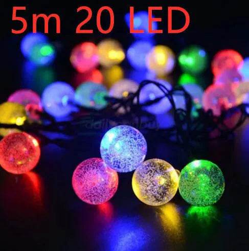 Crystal solar power of the led lamp string lights christmas lights solar garden outdoor decoration for christmas - EX-STOCK Canada