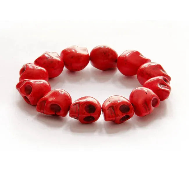 Jewelry Bracelet Synthetic Turquoise Skull beaded Bracelet - EX-STOCK CANADA