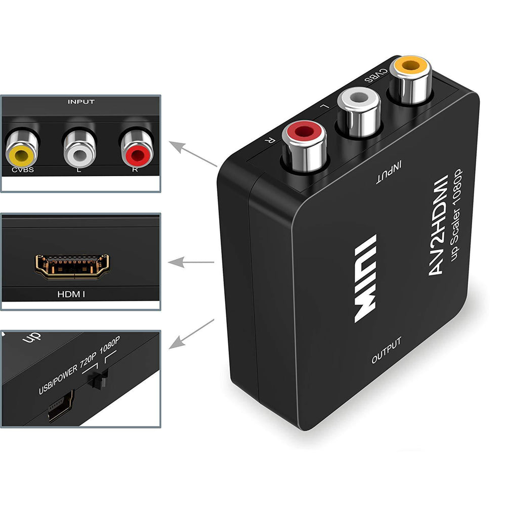 Av To Hdmi Converter Mini Hd Video Converter | EX-STOCK Canada
