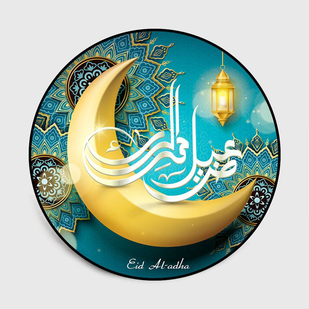 Islamic Ramadan Festival Moon Camel Church Round Living Room Bedroom Floor Mat Carpet - EX-STOCK Canada