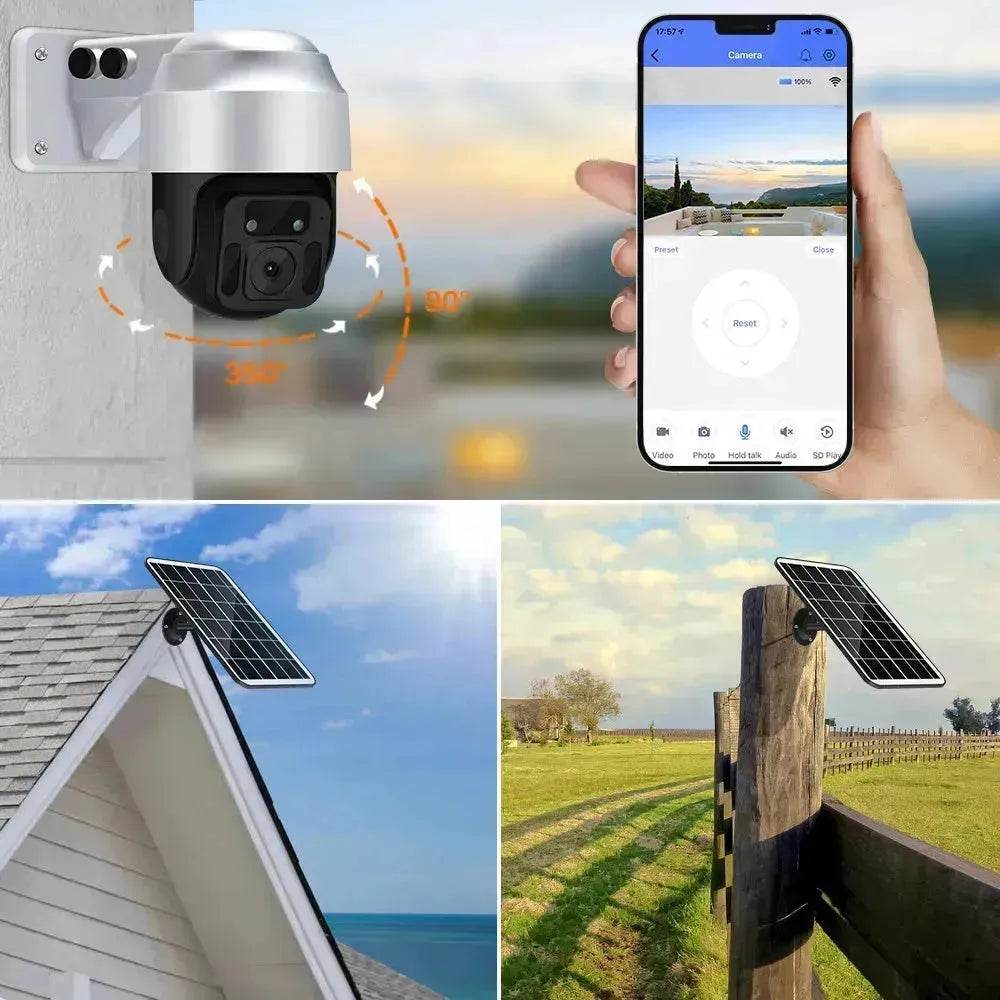 Solar Powered Wireless WiFi Surveillance Camera - EX-STOCK Canada