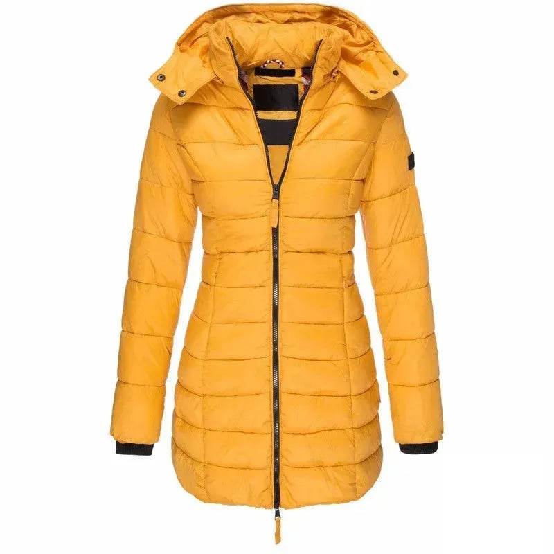 Mid-length Winter Slim-fit Cotton Padded Quilted Puffer Jacket for women - EX-STOCK Canada