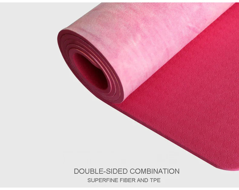 Tie-dyed Natural Rubber Yoga Mat Suede Sublimation Transfer Yoga Mat EX-STOCK Canada