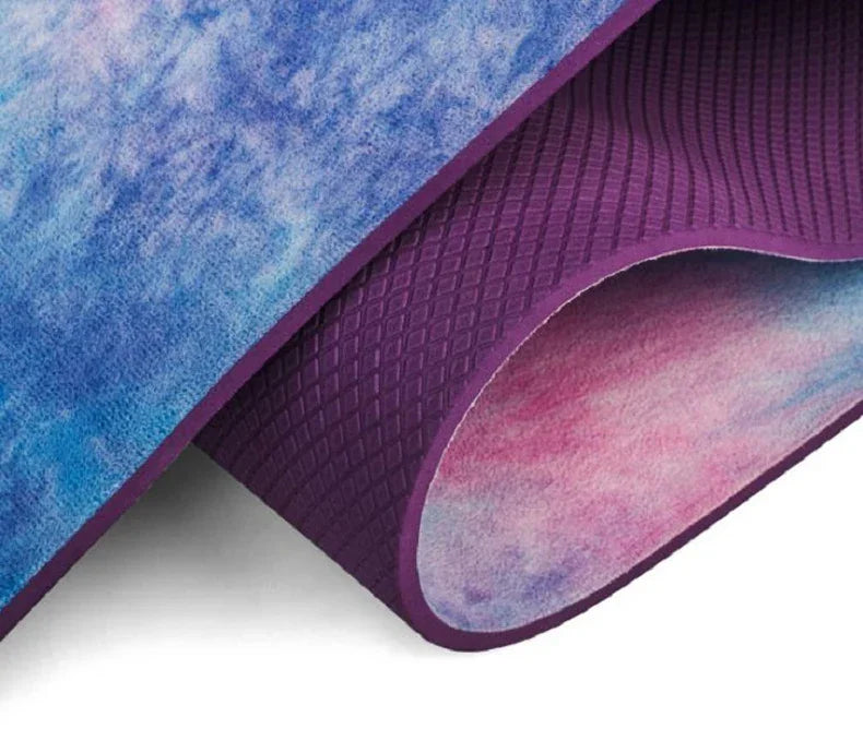 Tie-dyed Natural Rubber Yoga Mat Suede Sublimation Transfer Yoga Mat EX-STOCK Canada