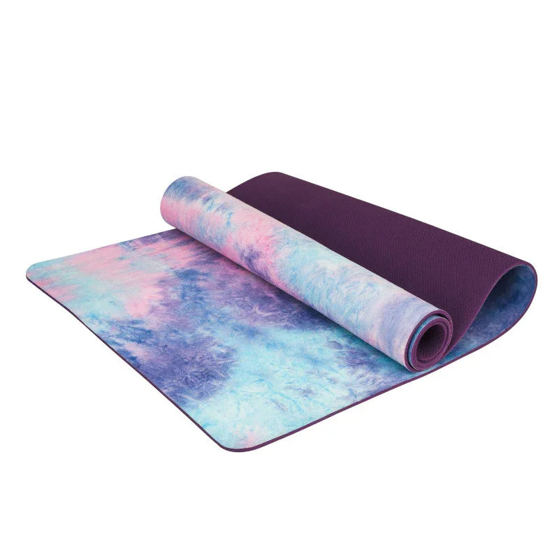 Tie-dyed Natural Rubber Yoga Mat Suede Sublimation Transfer Yoga Mat EX-STOCK Canada