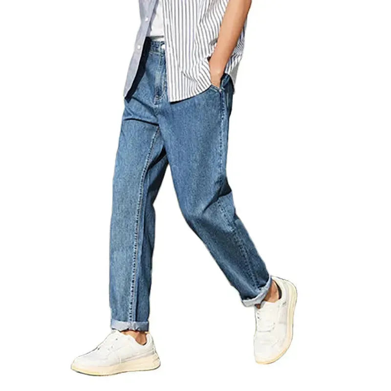 Denim Jeans pant Men New Loose Cotton Jeans Man Autumn casual - EX-STOCK CANADA