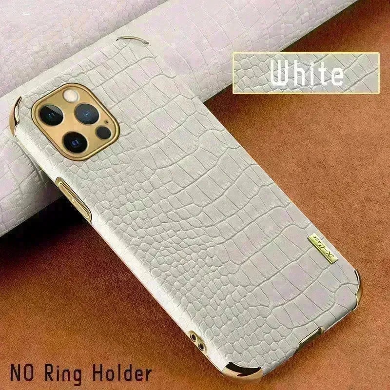 Crocodile skin Leather iphone case Apple Phone Protective Case - EX-STOCK CANADA