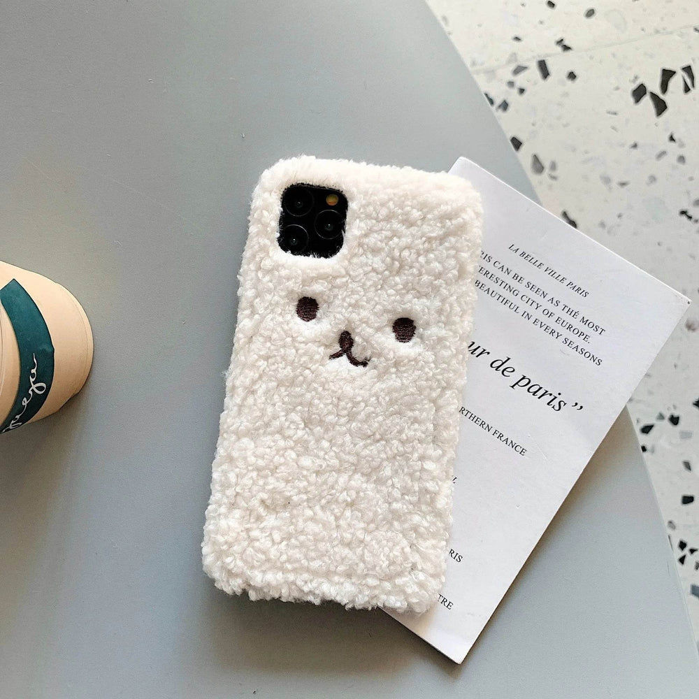 Embroidery Plush Cartoon Bear Phone Case - EX-STOCK Canada