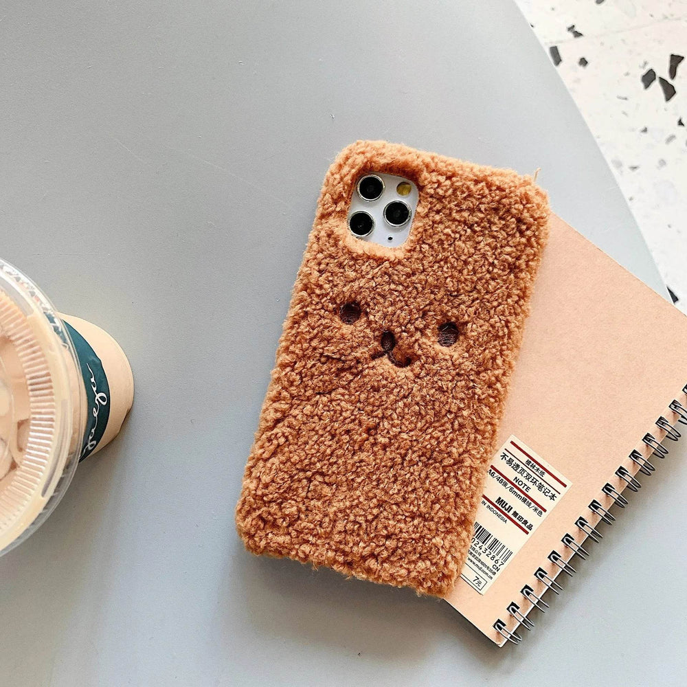 Embroidery Plush Cartoon Bear Phone Case - EX-STOCK Canada