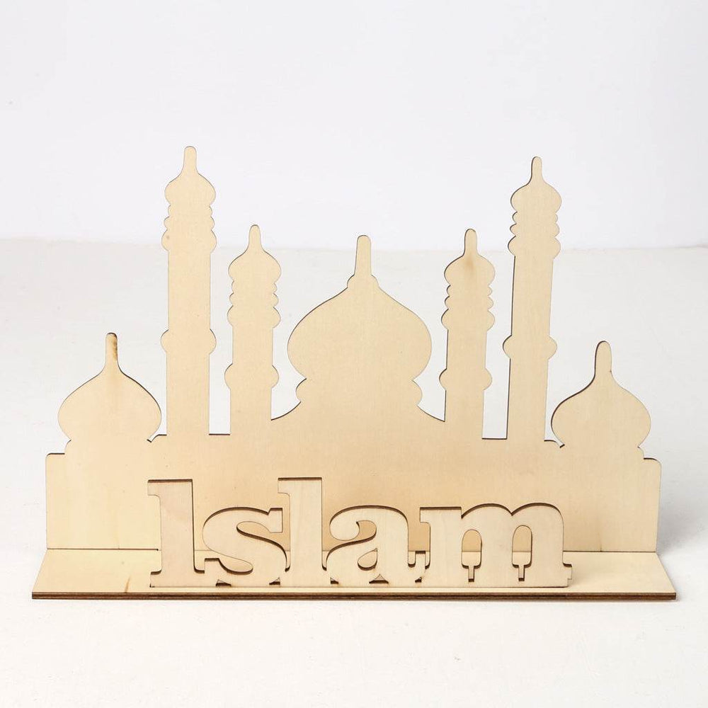 Muslim Eid Al-Fitr Decoration Craft Gifts Eid Mubarak Ramadan Wooden Ornaments - EX-STOCK Canada