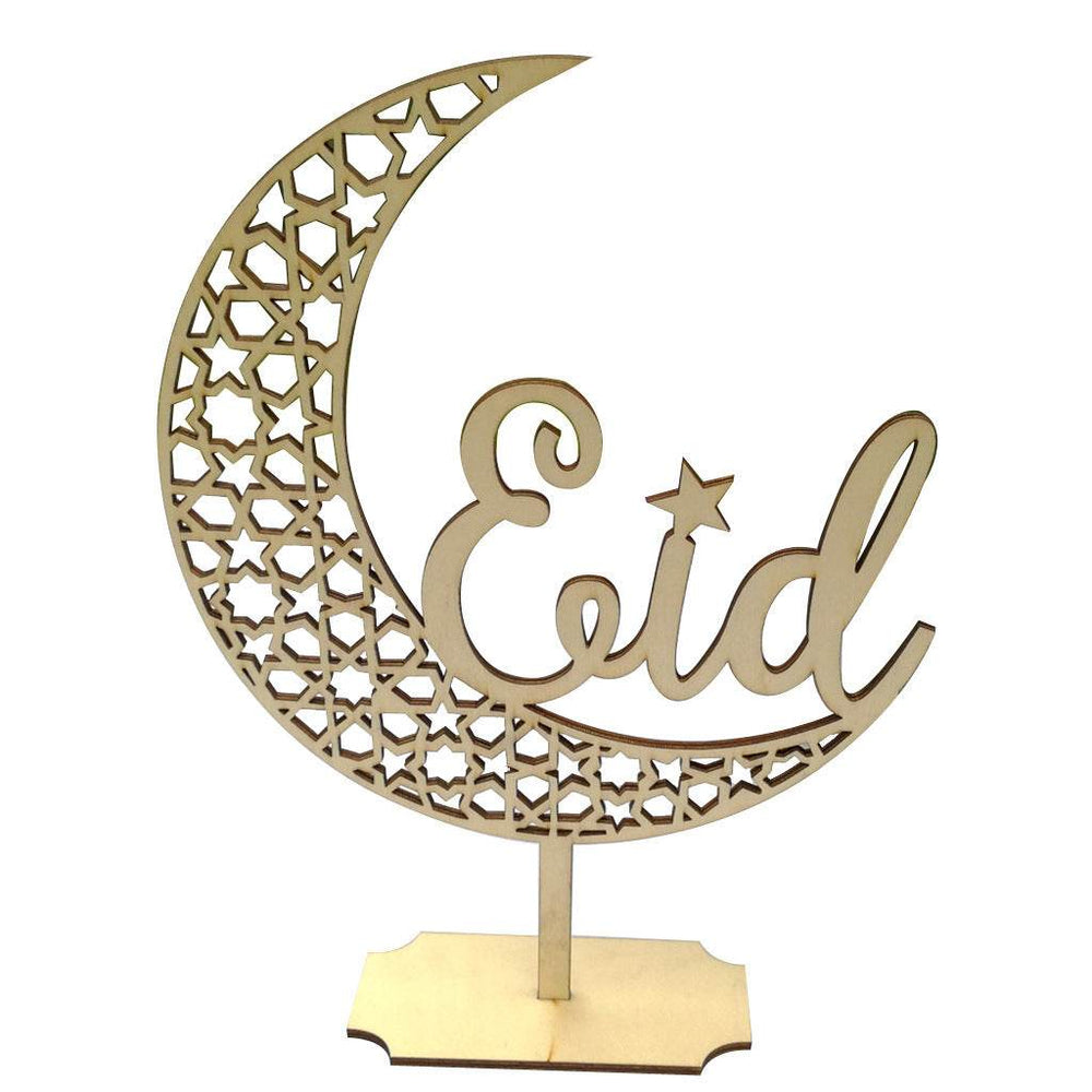 Muslim Eid Al-Fitr Decoration Craft Gifts Eid Mubarak Ramadan Wooden Ornaments - EX-STOCK Canada