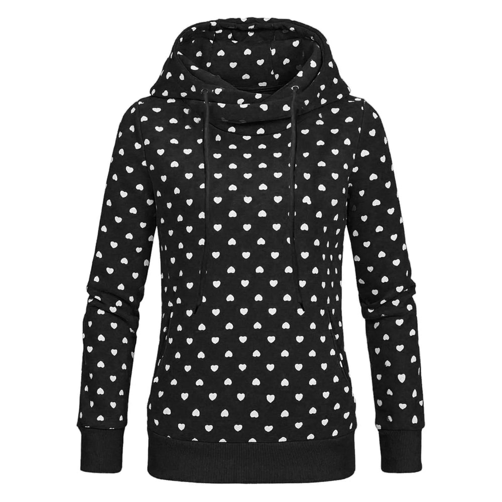 Women Printed loose hooded sweatshirt - EX-STOCK Canada