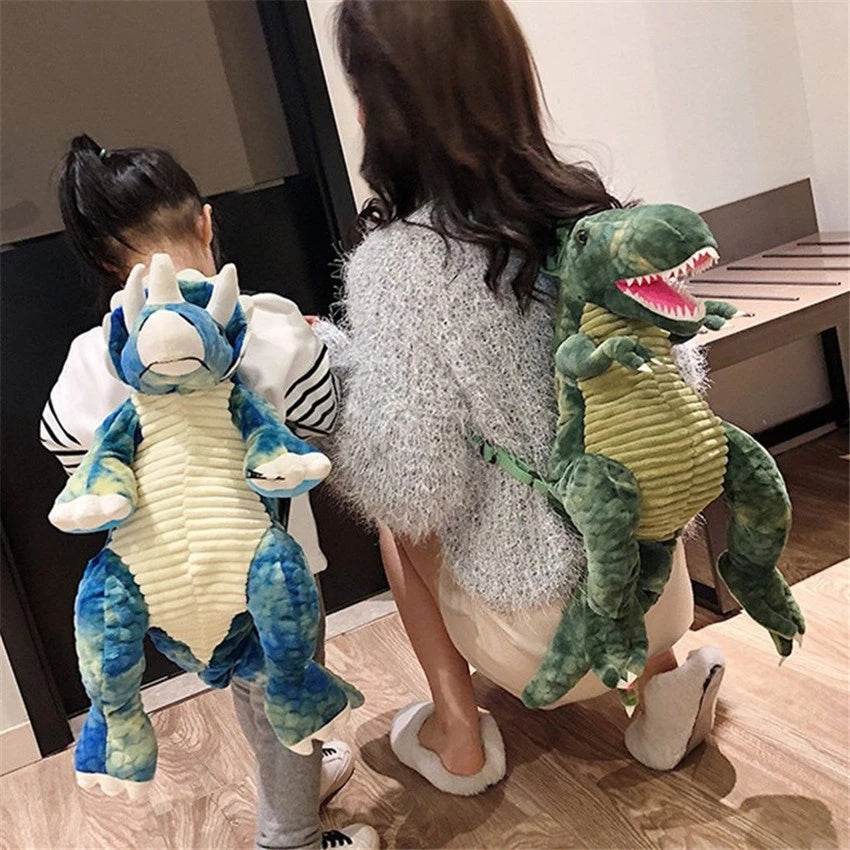 3D Dinosaur Kids Backpack – Cute Cartoon Plush Bag - EX-STOCK Canada