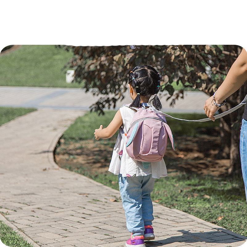 Cute Bunny Anti-Lost Toddler Backpack – Kindergarten Kids School Bag | Gray Green & Gray Powder