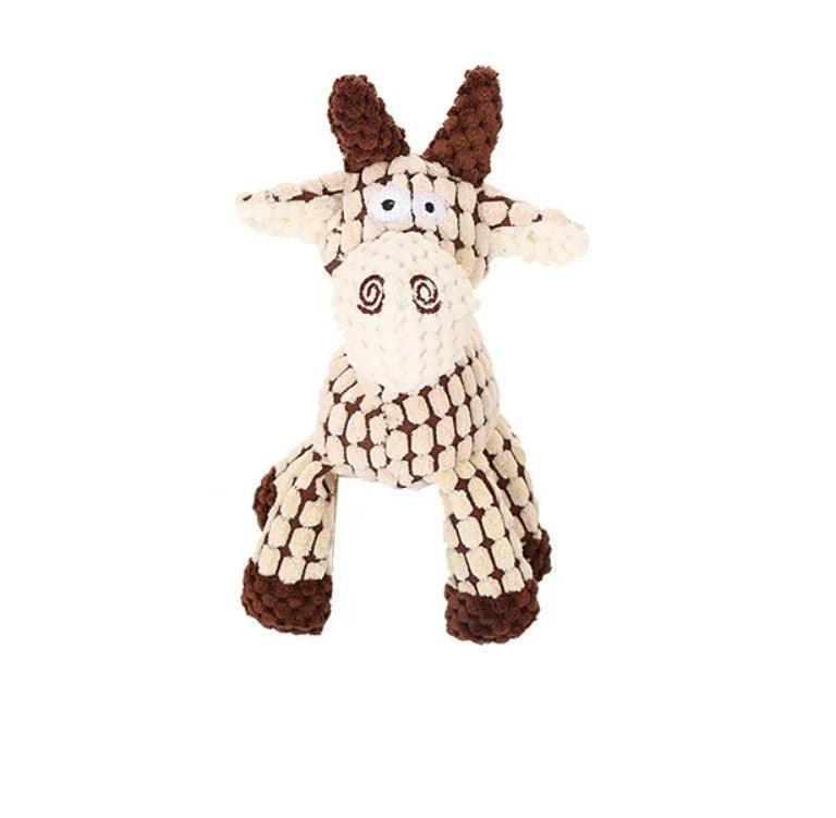 Pet Toy Donkey Shape Corduroy Chew Toy For Dogs Puppy Squeaker Squeaky Plush Bone Molar Dog Toy Pet Training Dog EX-STOCK Canada